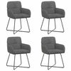 vidaXL Ēdamkrēsli 4 pcs Samts Tum&scaron;i pelēka 59 x 56,5 x 86 cm
