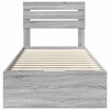 vidaXL Gultas rāmis Pelēks Sonoma 100 x 200 cm Inženieru koks