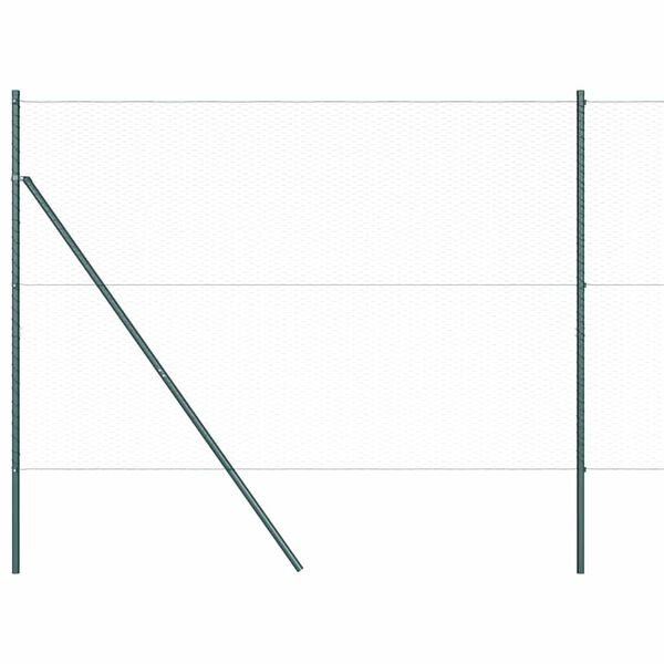 vidaXL Žoga āķis Zaļa 10 x 1,5 m (25 mm siets) Tērauds un PVC