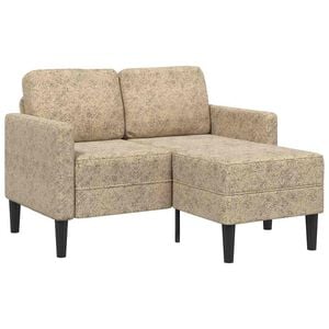 vidaXL divvietīgs dīvāns ar &scaron;ezlongu, L-veida, gai&scaron;i pelēks, 125 cm, mākslīgā āda