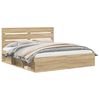 vidaXL Gultas rāmis Sonoma 200 x 200 cm Ciets priedes koks