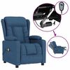 vidaXL elektrisks masāžas krēsls, zils audums