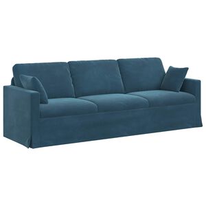 vidaXL Dīvāns Zila 228 x 78 x 80 cm Samts