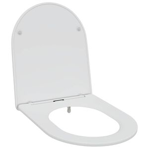 vidaXL Tualetes sēdeklis Balts 47 x 36 x 3,4 cm Duroplast