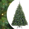vidaXL Mākslīgā Ziemassvētku eglīte su 300 LED Zaļa 210 cm PE un PVC