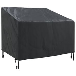 vidaXL Dārza krēsla vāks Melna 96 x 79 x 74 cm 210D Oksforda audums
