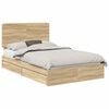 vidaXL Glabā&scaron;anas gulta Sonoma ozols 120 x 200 cm Inženierijas koks