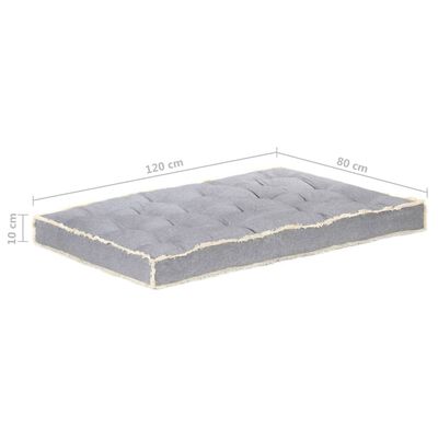 vidaXL palešu dīvāna matracis, 120x80x10 cm, antracītpelēks