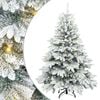 vidaXL Mākslīgā Ziemassvētku eglīte su 150 LED Balts 120 cm PE un PVC
