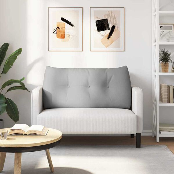 vidaXL Atpakaļ spilvens Mākoņu pelēka 100 x 24 x 50 cm audums