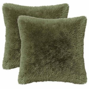 vidaXL Spilvenu pārvalks 2 pcs HEERLEN Zaļa 30 x 30 cm PV flīss