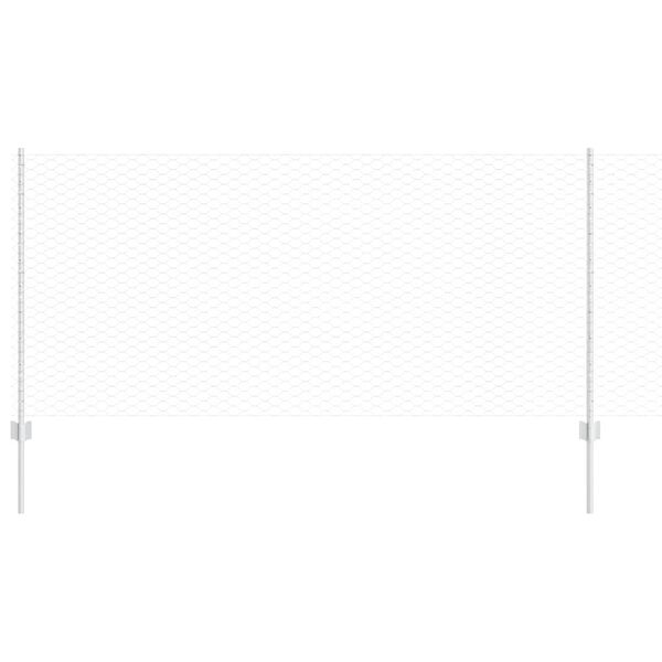 vidaXL Žogs ar stabu Sudraba 1 x 100 m Tērauds