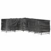 vidaXL dārza mēbeļu pārklājs, L-forma, 16 gredzeni, 260x210x80 cm