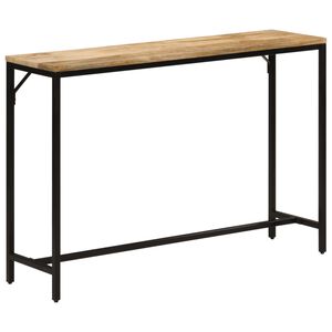 vidaXL konsoles galdiņ&scaron;, 110x30x75 cm, neapstrādāts mango koks, dzelzs