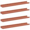 vidaXL Sienas plaukts 4 gab. Sarkana 60 x 9 x 3 cm Inženierijas koks