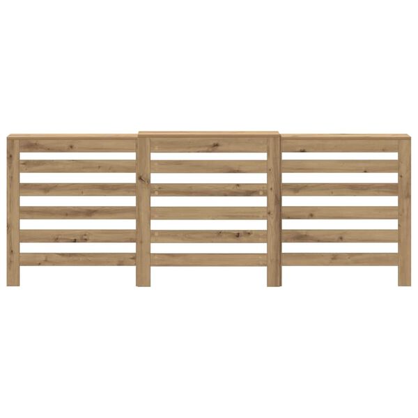 vidaXL radiatora pārsegs, koka krāsa, 205x21,5x83,5 cm, koks