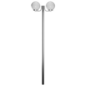 vidaXL dārza lampas stabs ar 2 lampām, 220 cm