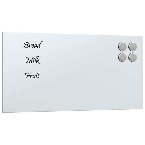 vidaXL magnētiskā tāfele, stiprināma pie sienas, balta, 40x20 cm