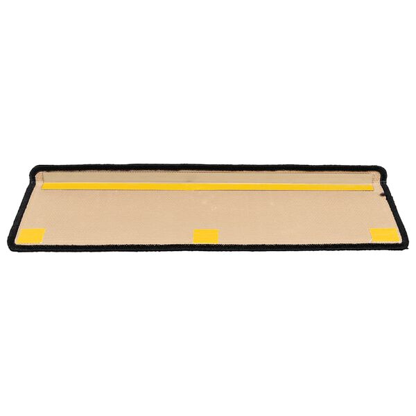 vidaXL kāpņu paklāji, 5 gab., pa&scaron;līmējo&scaron;i, 65x21x4 cm, melni ar pelēku