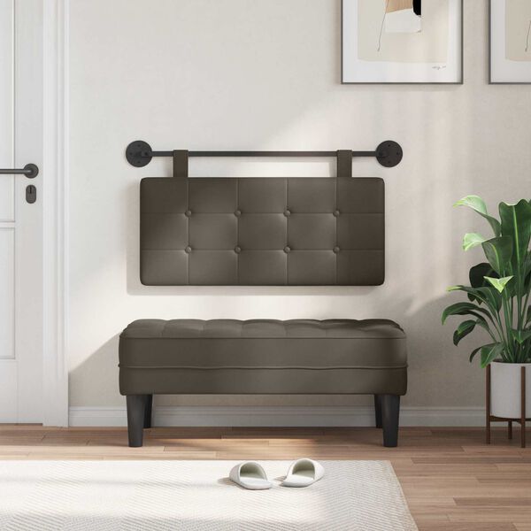 vidaXL Karājo&scaron;s galvgalis Pelēks 100 x 55 x 5 cm Mākslīgā āda