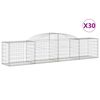 vidaXL arkveida gabiona grozi, 30 gb., 300x50x60/80 cm, cinkota dzelzs