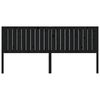 vidaXL gultas galvgalis, melns, 205,5x4x100 cm, priedes masīvkoks