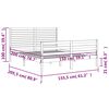vidaXL gultas rāmis ar galvgali, King size izmērs, masīvkoks