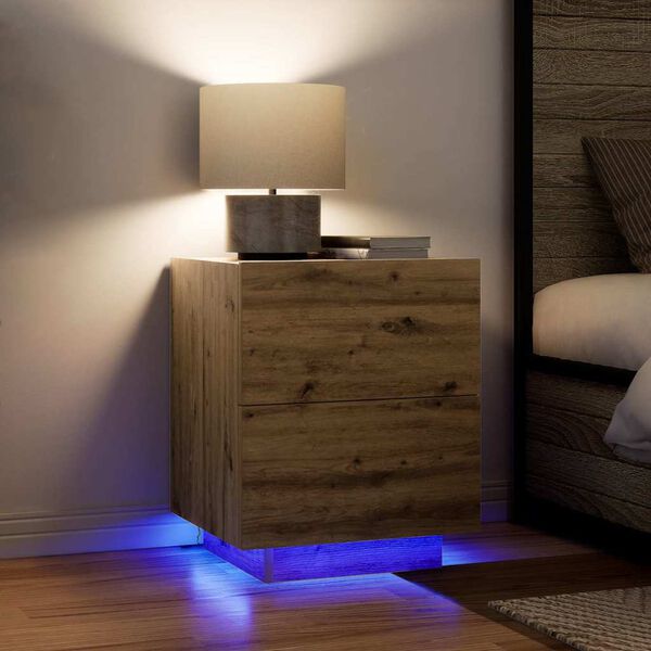 vidaXL Nakts skapītis Artisānā ozols 45 x 40 x 55 cm Inženierijas koks