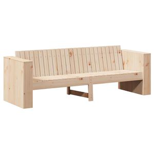 vidaXL Dārza dīvāns Dabiska 185,5 x 60 x 62 cm Ciets priedes koks