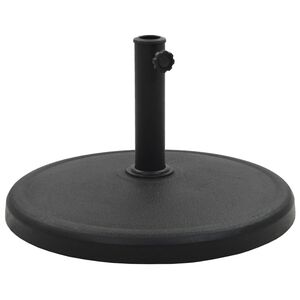 vidaXL saulessarga pamatne, apaļa, polirezīns, 19 kg, melna