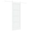 vidaXL Slīdo&scaron;ās durvis 73,5 x 198,5 cm Inženierijas koks Balts
