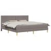 vidaXL Gultas rāmis ar matraci Pelēkbrūna 200 x 200 cm Poliesters