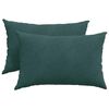 vidaXL Dīvāna spilveni 2 pcs Tum&scaron;i zaļa 60 x 40 cm Korduroja audums