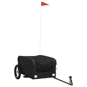 vidaXL velosipēda piekabe, 30 kg, melna, dzelzs