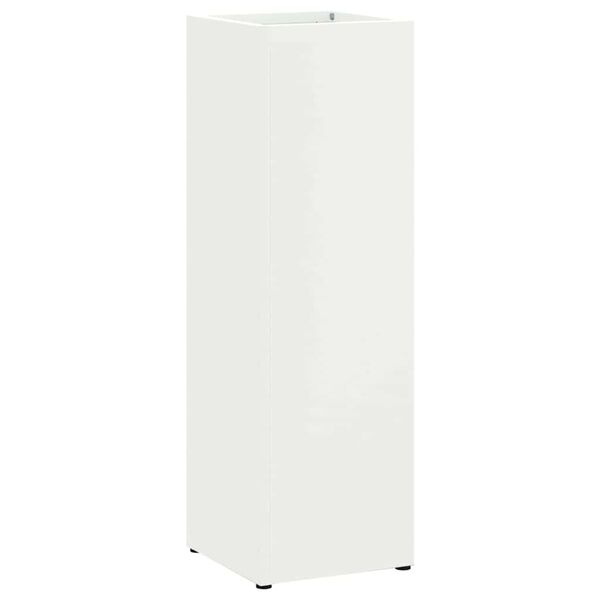 vidaXL Lietussarga statīvs Balts 15,5 x 15,5 x 49 cm Metāla