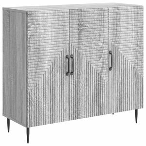 vidaXL Puse Pelēks Sonoma ozols 89 x 34,5 x 80 cm Inženierijas koks