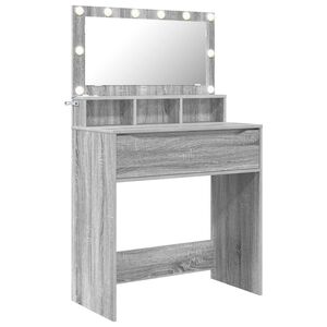 vidaXL Guļamistabas ģērb&scaron;anās galdiņi Pelēks Sonoma 80 x 39,6 x 135 cm