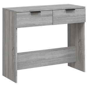 vidaXL konsoles galds, pelēka ozolkoka, 90x36x75 cm, inženierijas koks