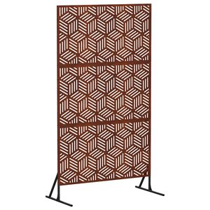 vidaXL Privātuma ekrāns 100 x 50 x 180 cm Novecināts tērauds Rūsa