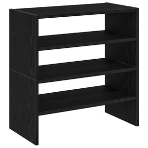 vidaXL apavu plaukti 2 gab sakraujami melnais ozols 60x30x30,5 cm