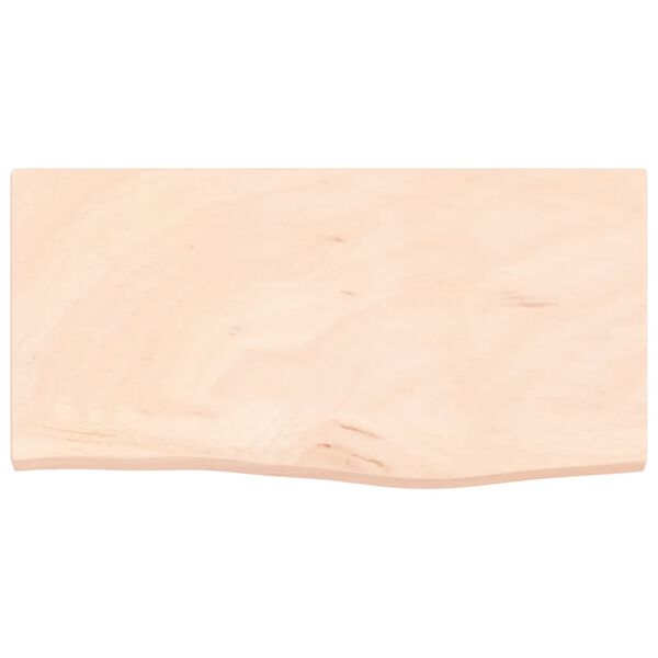 vidaXL sienas plaukts, 60x30x2 cm, neapstrādāts ozola masīvkoks