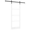 vidaXL Slīdo&scaron;ās durvis ORKDAL Balts un melns 93 x 232 cm