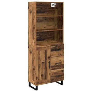 vidaXL Augstais skapītis 2 gab. Vecs koks 69,5 x 34 x 180 cm