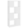 vidaXL grāmatu plaukts, balts, 60x24x124,5 cm, inženierijas koks