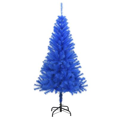 vidaXL mākslīgā Ziemassvētku egle ar statīvu, zila, 150 cm, PVC