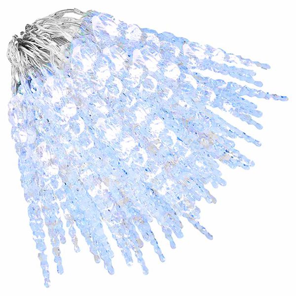 vidaXL Ziemassvētku lāsteku lampiņa, 200 LED, auksti balta, 20 m, akrils, PVC