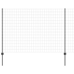 vidaXL Eiropas žogs ar stabu 10 x 1,5 m PVC pārklāts tērauds Pelēka
