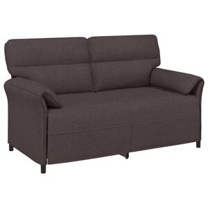 vidaXL 2-vietīgs dīvāns 2-vietīgs Tum&scaron;i brūna 158 x 83 x 95 cm Audums