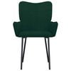 vidaXL virtuves krēsli, 2 gab., tum&scaron;i zaļ&scaron; samts