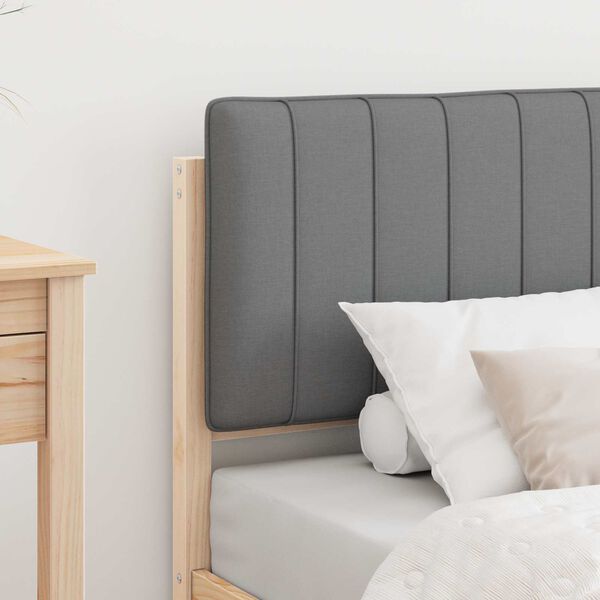 vidaXL Gultas rāmis ar polsterētu galvas balstu Gaiši pelēks